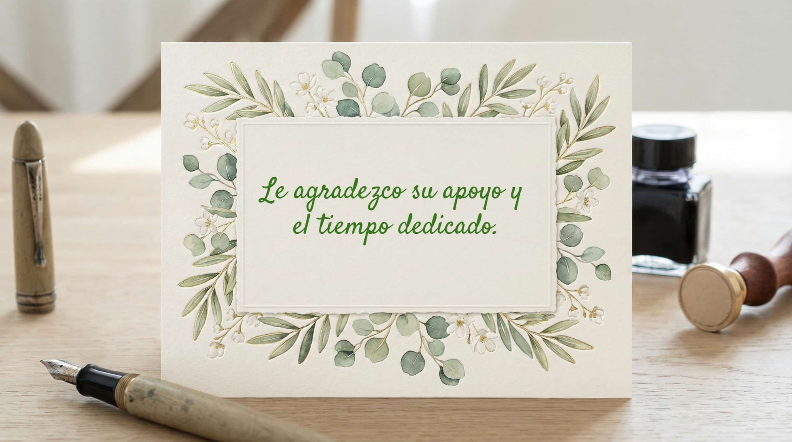 Mensaje de agradecimiento formal