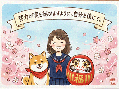 受験応援メッセージサンプル画像