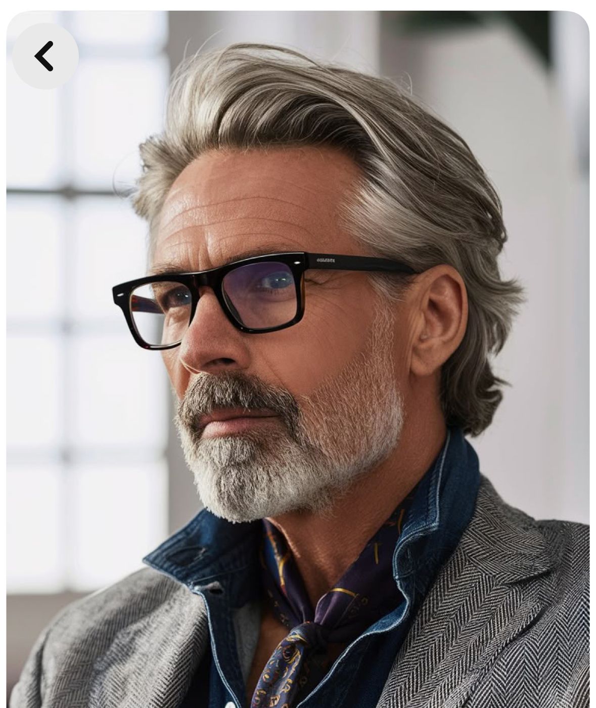 Cheveux gris dégradés