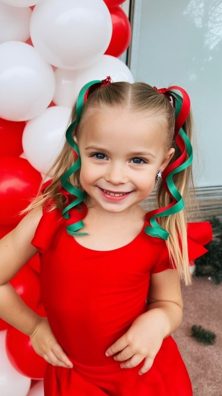 Mini Holiday Pigtails