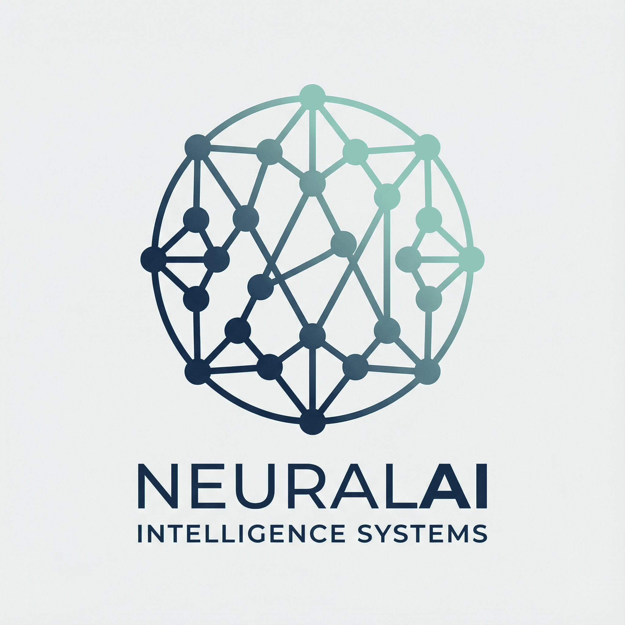 Minimal AI logo with neural pattern AI-generated design