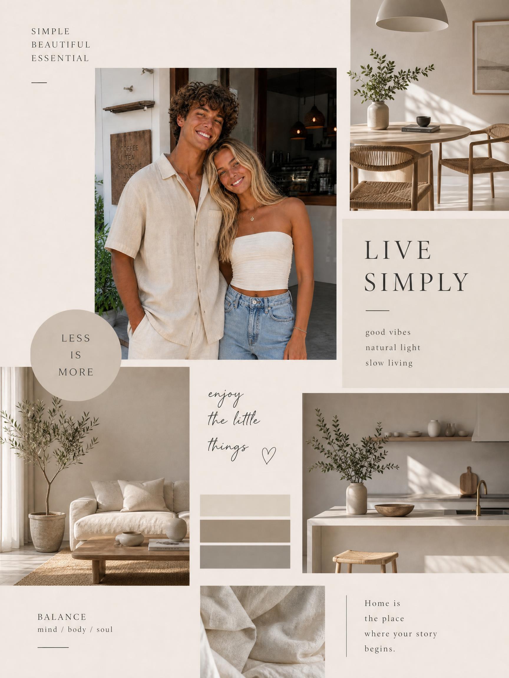 ChatGPT Trending Photo Collage - Minimal Scandinavian Collage