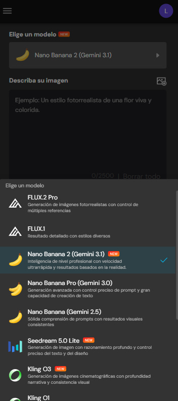Modelos IA para generar imágenes con MyEdit