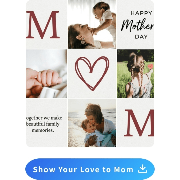Create Mother's Day photo collage with AI