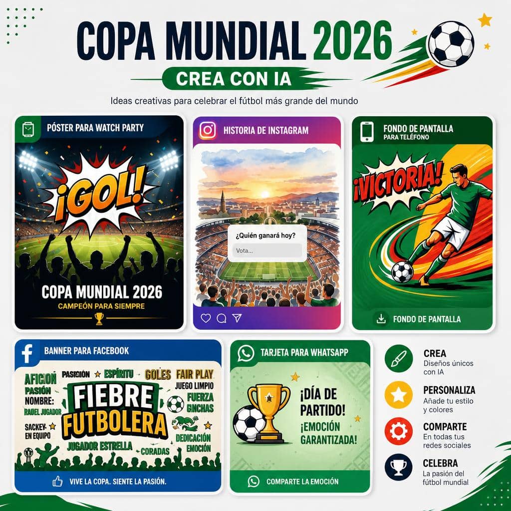 Imágenes del Mundial 2026 creadas con inteligencia artificial