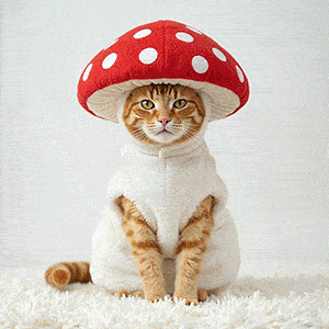 キノコ猫キノコ犬サンプル