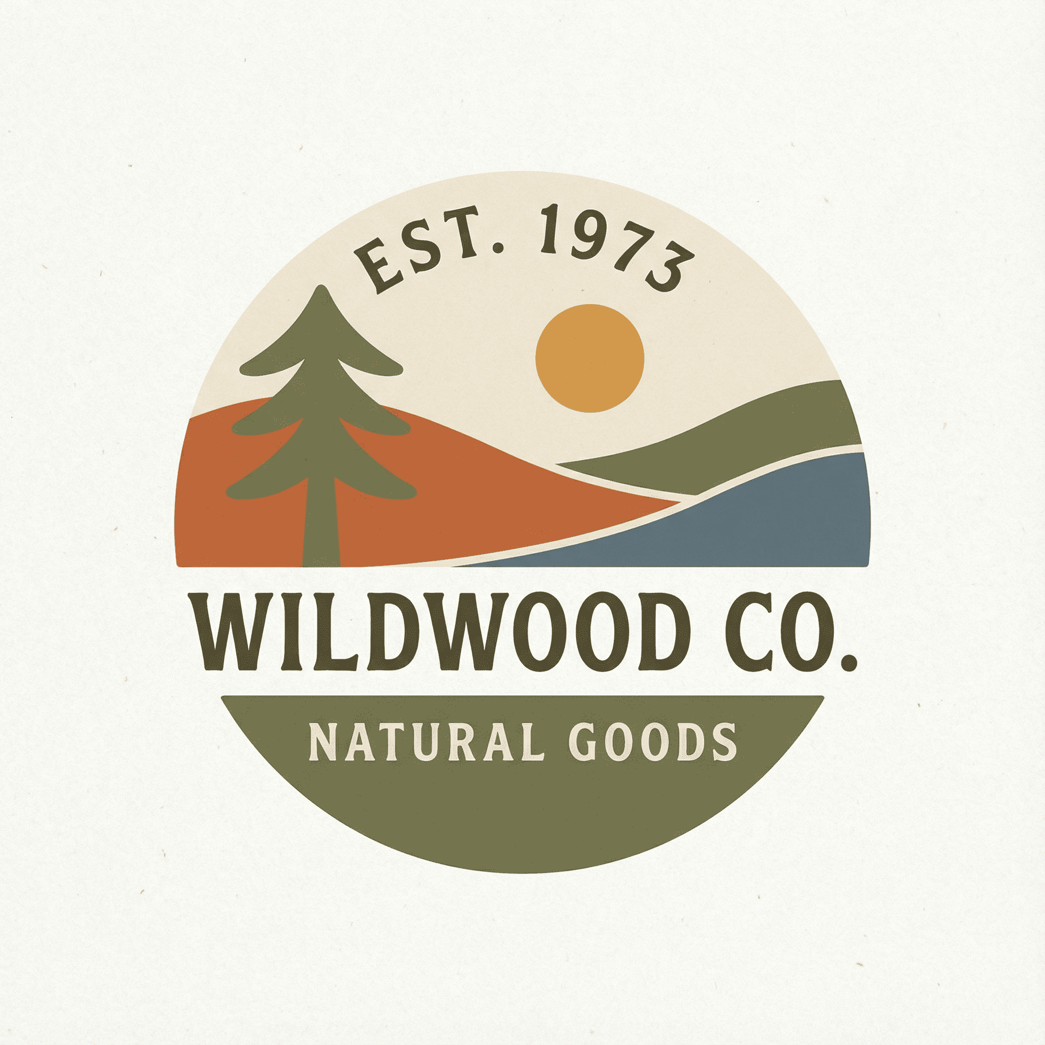 Muted color vintage logo AI-generated design