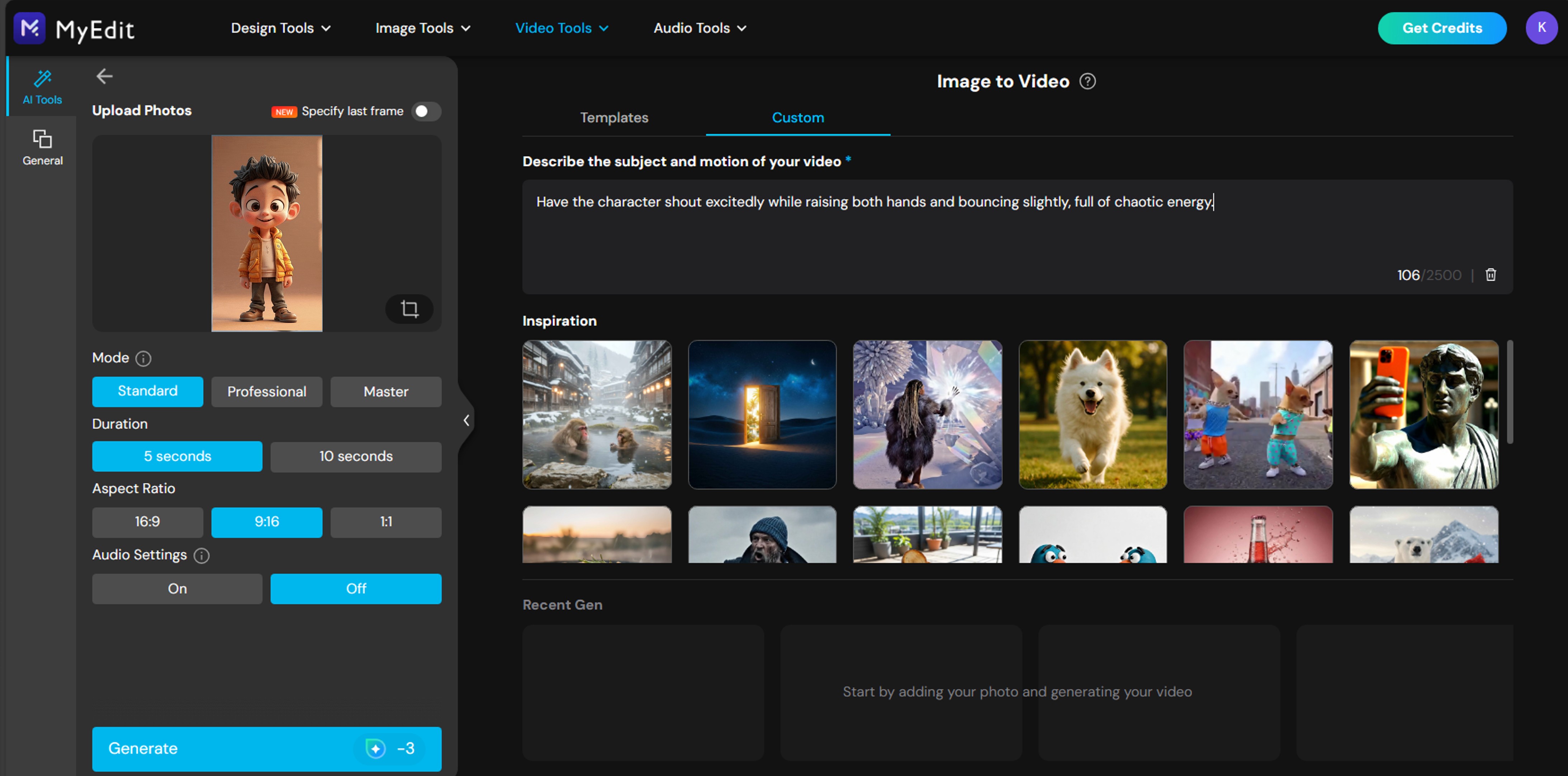 Make a 6-7 Meme Video Online with MyEdit