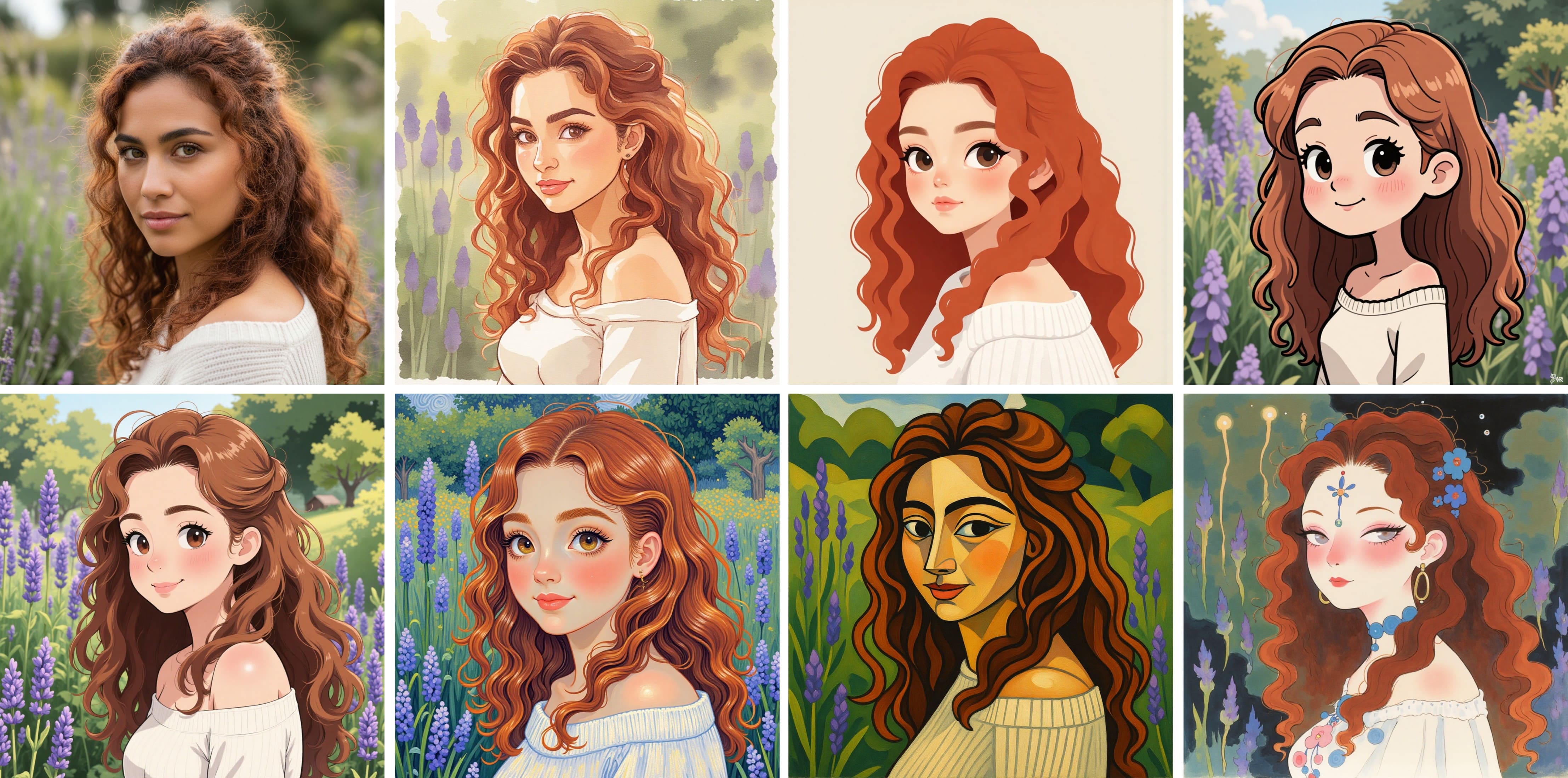 Photo transformed into painting using MyEdit AI art template