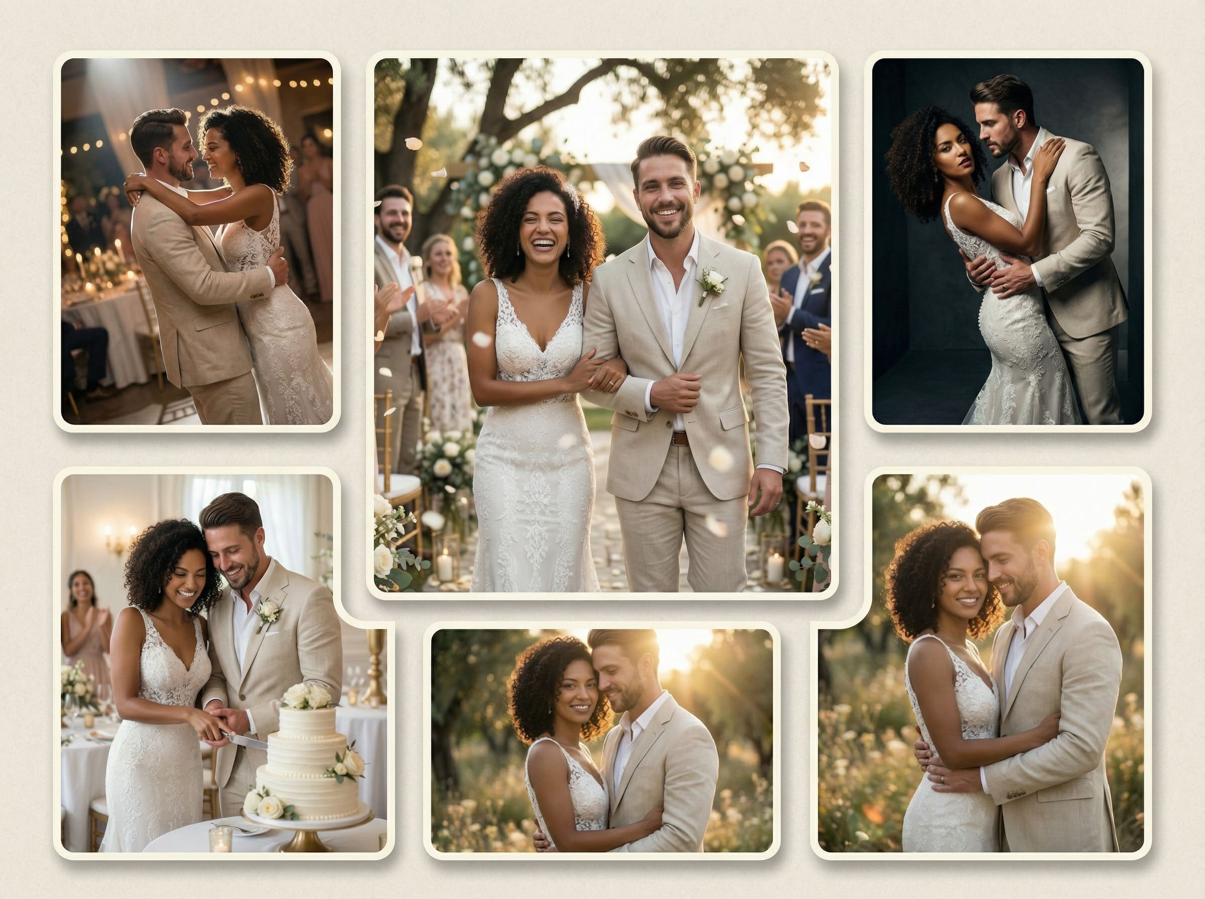 AI-generated multi-frame collage from prompt