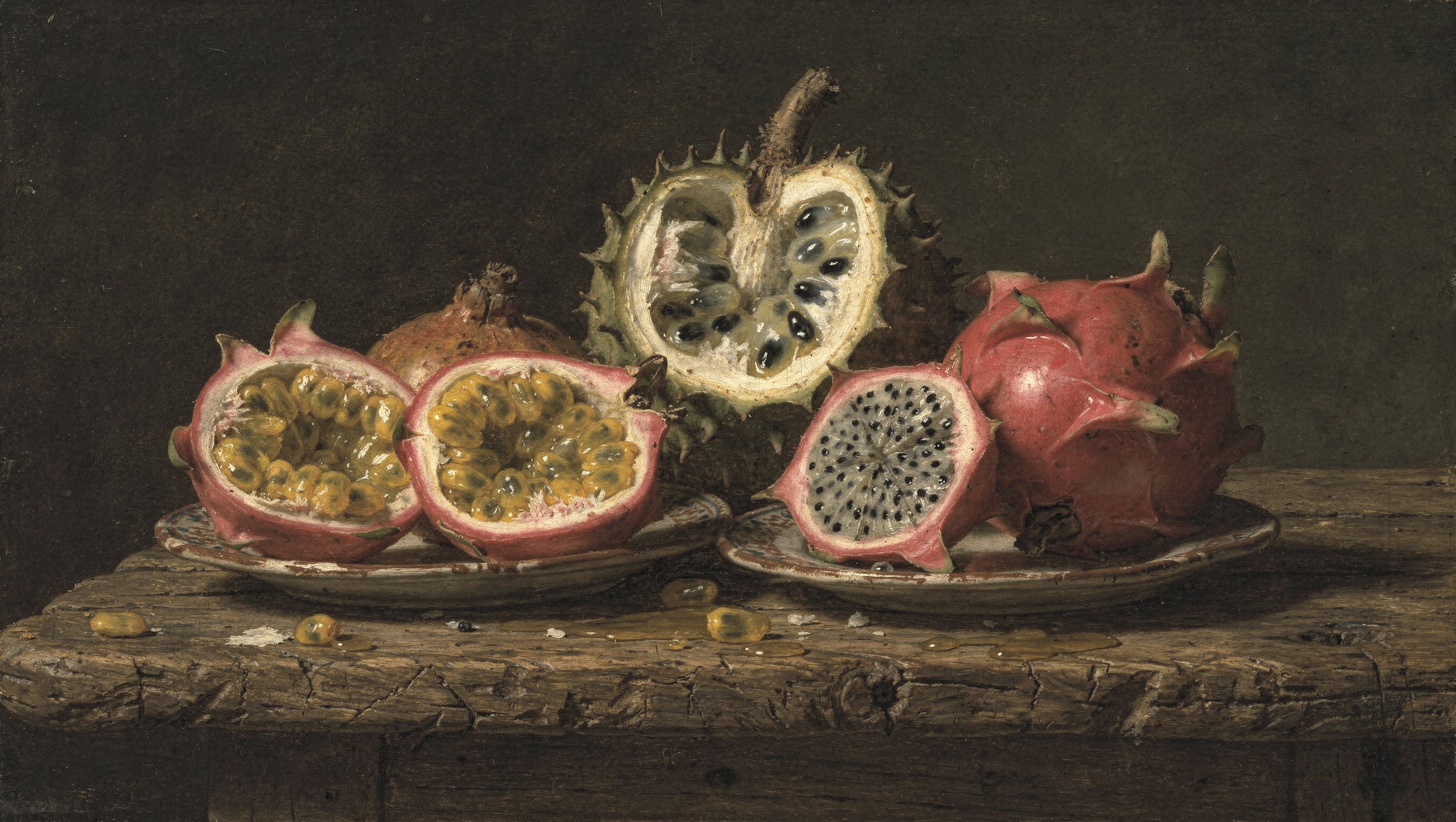 Still-life de frutas estilo renacentista creado con MyEdit