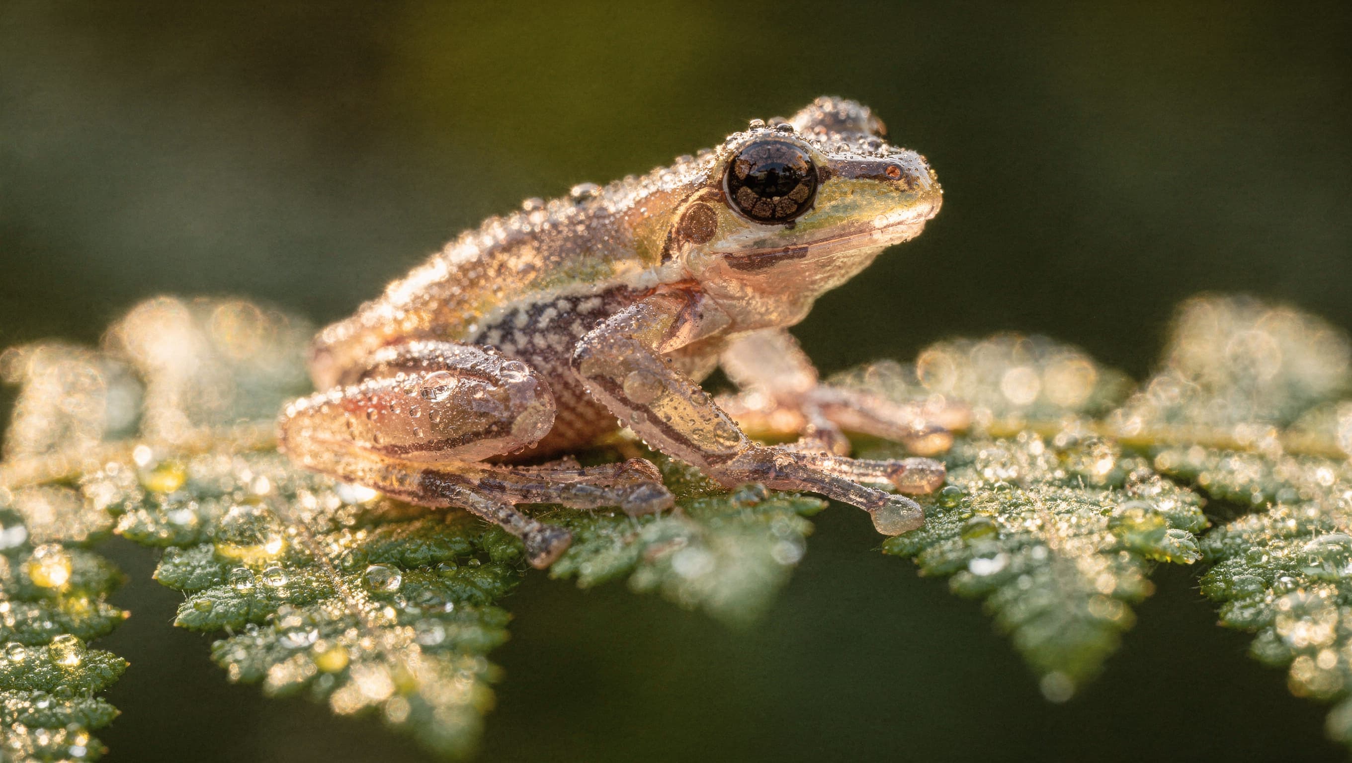 Imagen de rana sobre una hoja generada con MyEdit