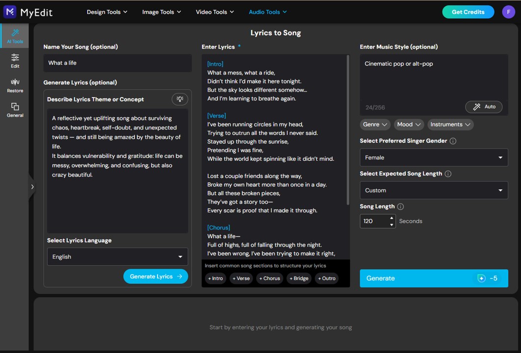 Text to song Generator - Step 2