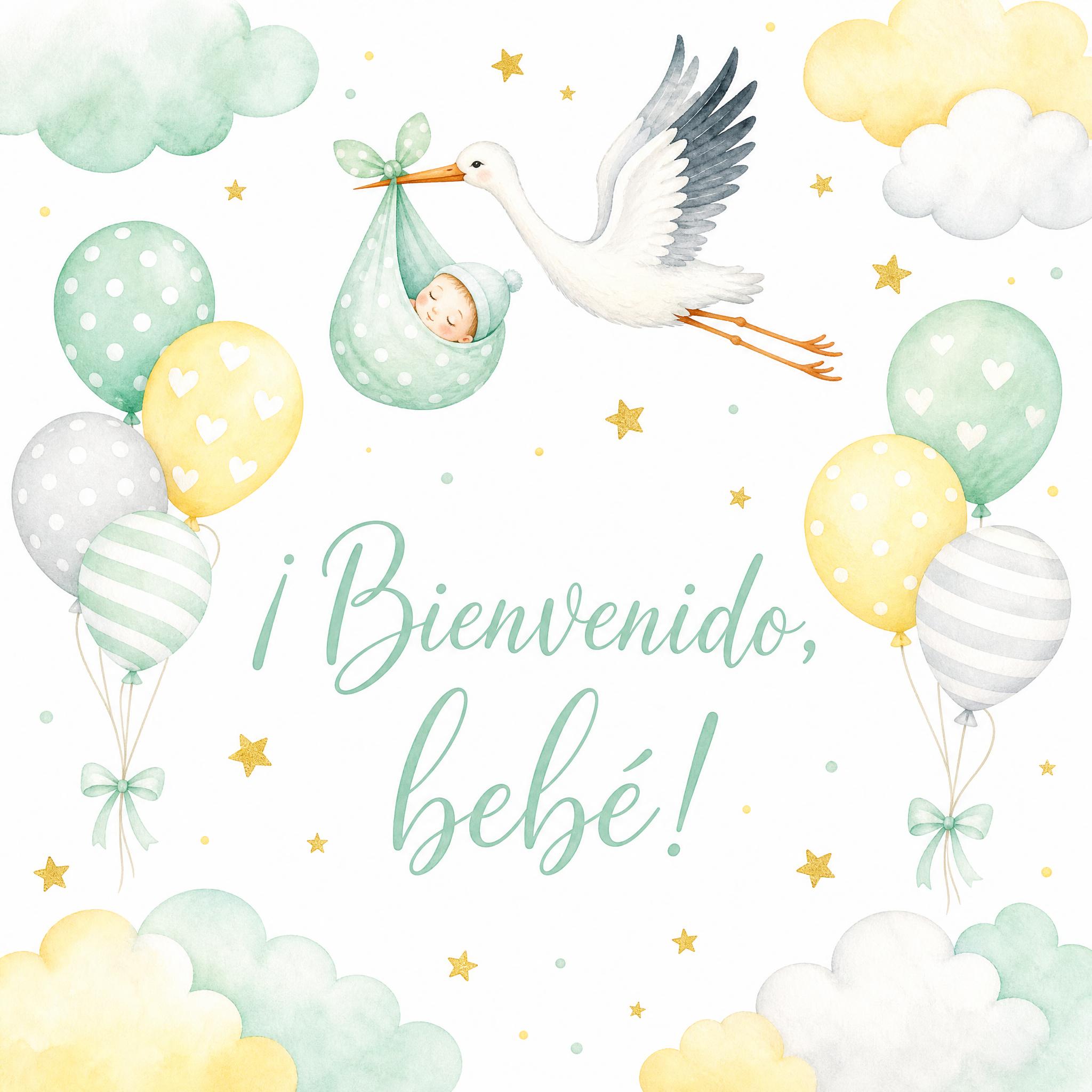 Crear una tarjeta de baby shower con el generador de imágenes IA de MyEdit