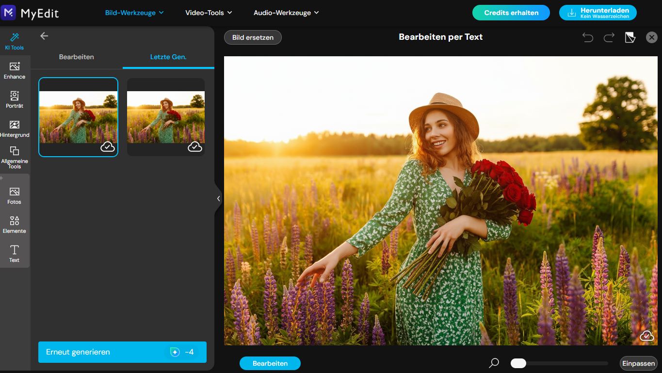 Mit MyEdit bearbeitetes Foto