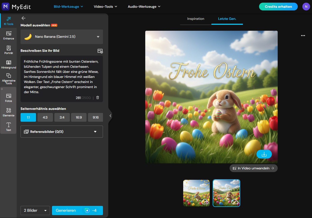 MyEdit: KI-Osterbilder selber erstellen