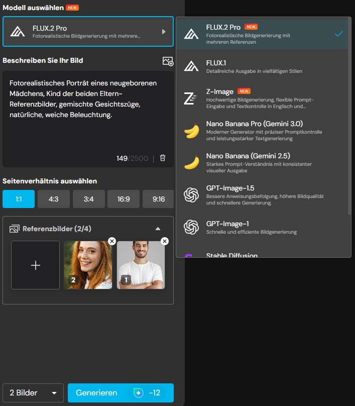 MyEdit - Kostenloser KI-Baby-Generator
