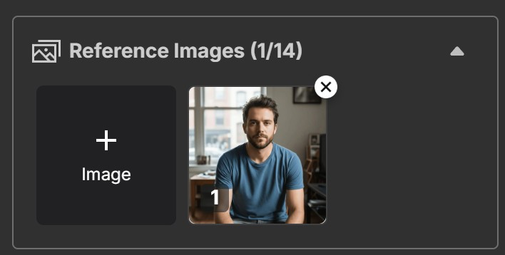 Uploading a reference portrait into MyEdit's AI Image Generator