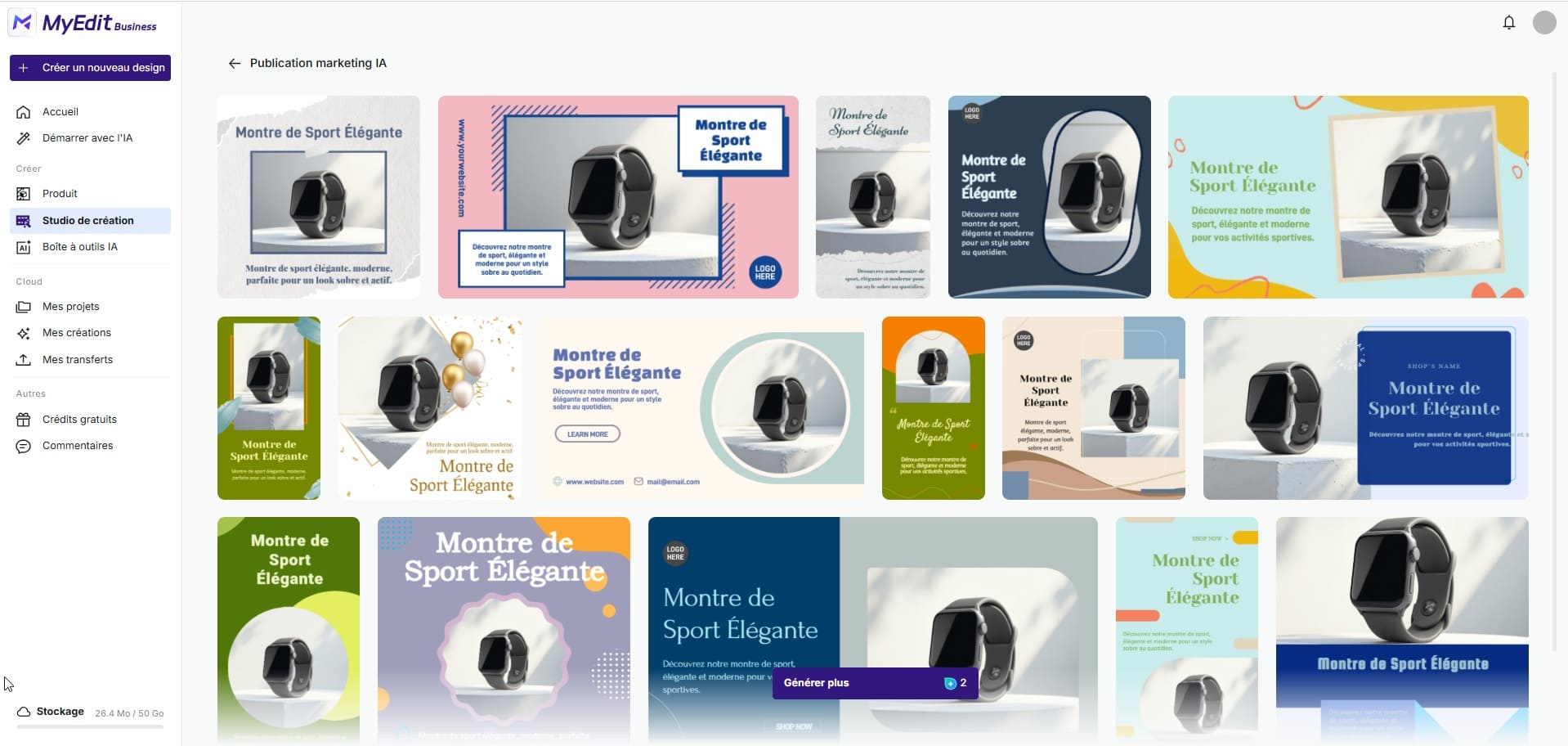 Créer un design avec MyEdit en ligne