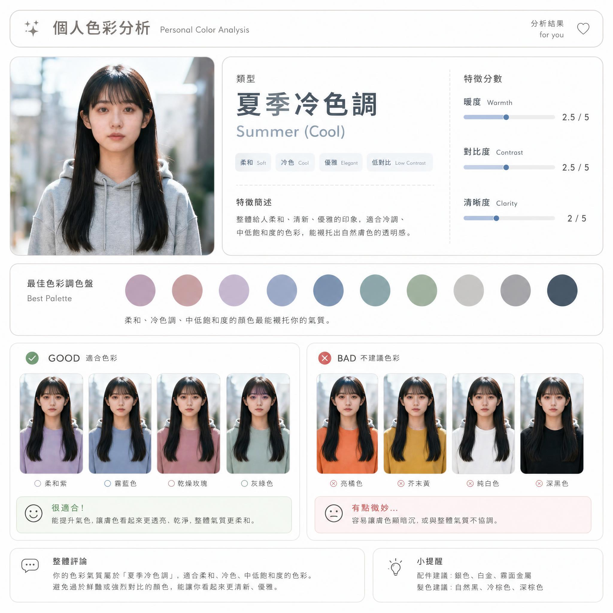 ai個人色彩分析