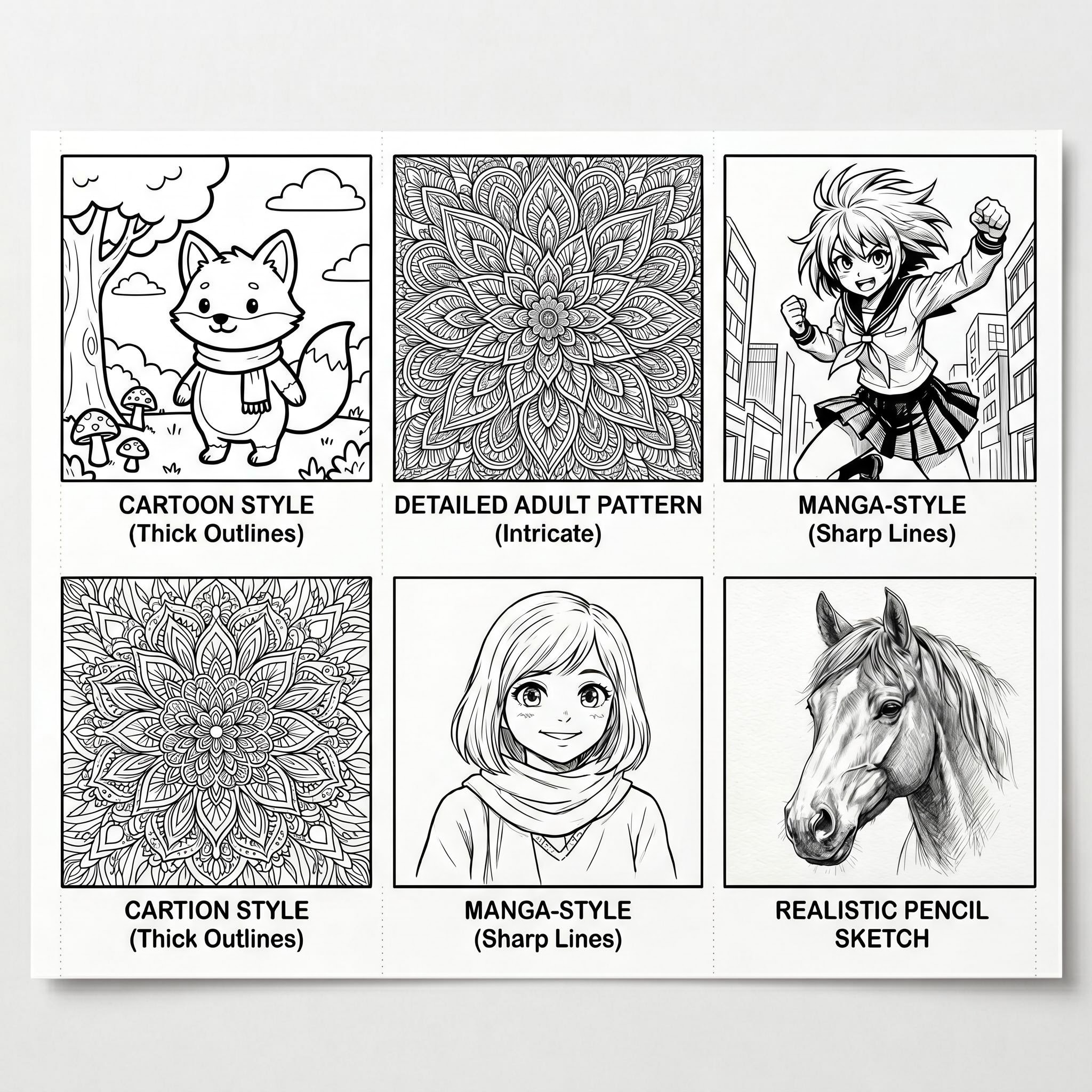 Meilleurs prompts pour transformer une photo en coloriage réussi