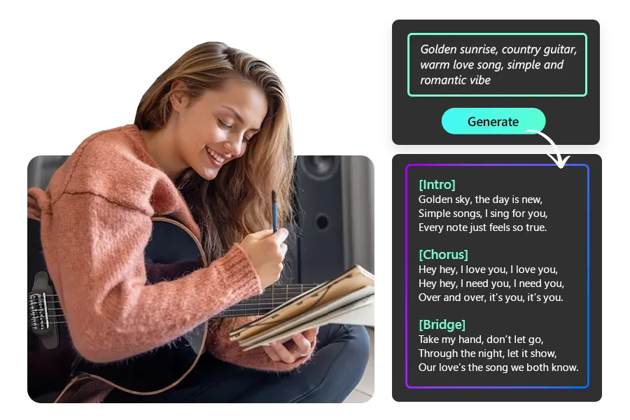 Générateur de paroles IA de MyEdit