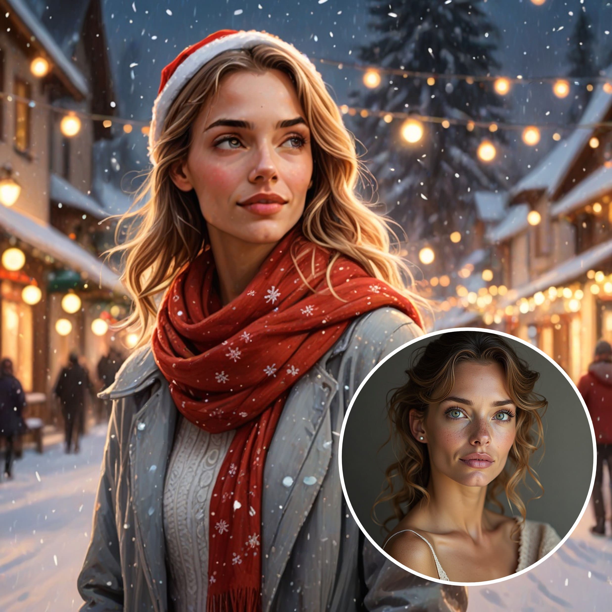 AI-generated holiday-themed avatar