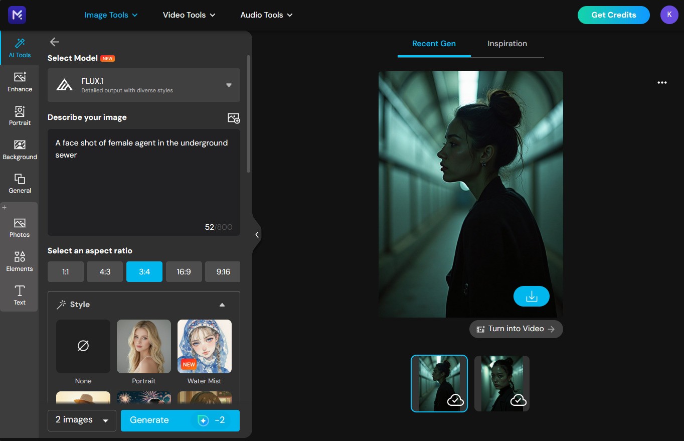 Generate AI Images with MyEdit AI