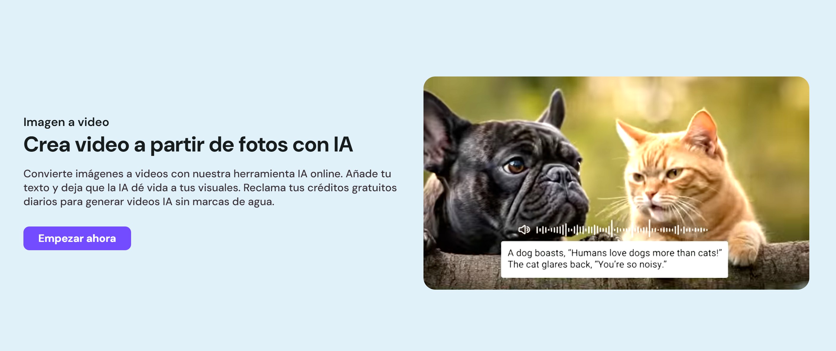 MyEdit convertir imagen a video con IA plantillas para redes sociales