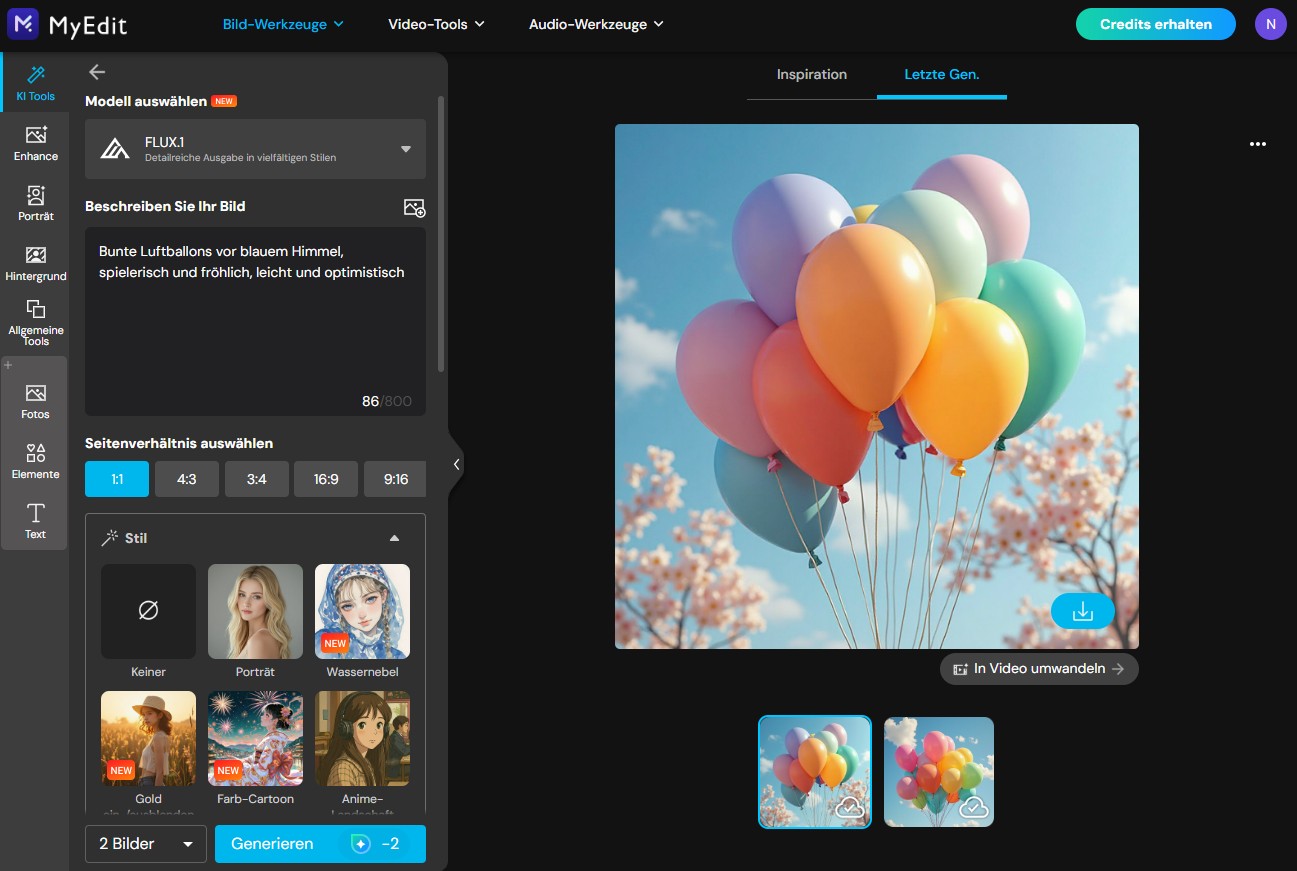 MyEdit - Wochentagsgrüße gestalten