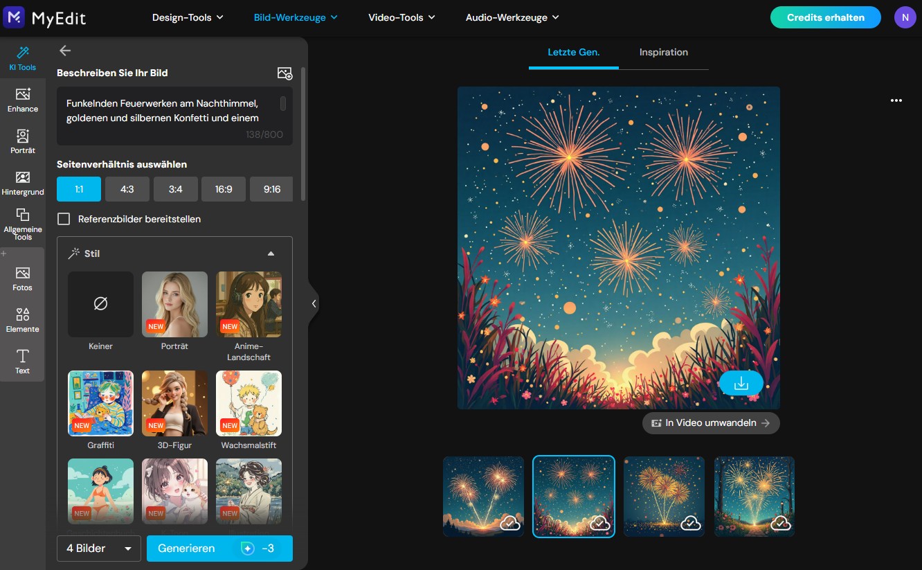 MyEdit - Neujahrswünsche gestalten