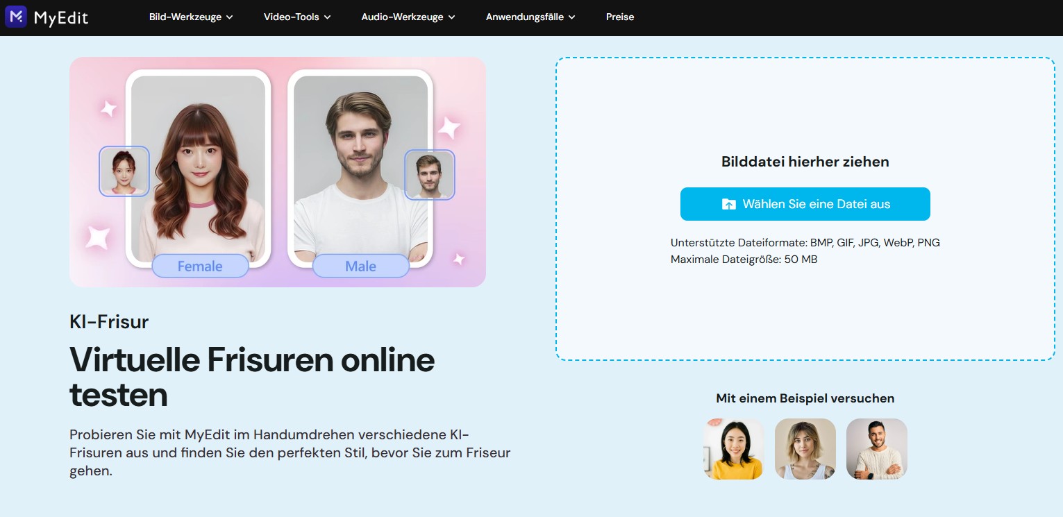 MyEdit - Haarfarben testen mit dem besten Online-Editor