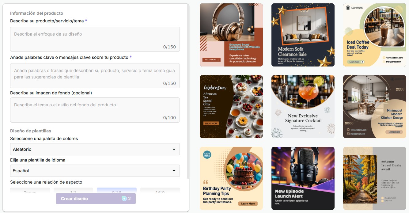 MyEdit Business - Diseños de flyer generados con IA