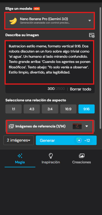 Crear meme basado en Moltbook con MyEdit