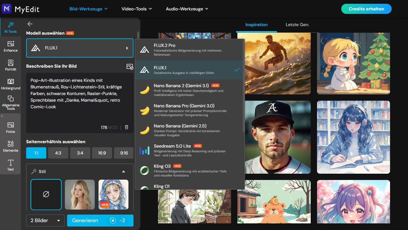 KI-Modell auswählen