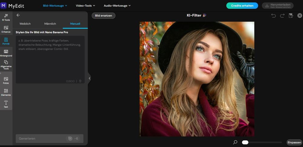 Nano Banana Pro in MyEdit nutzen