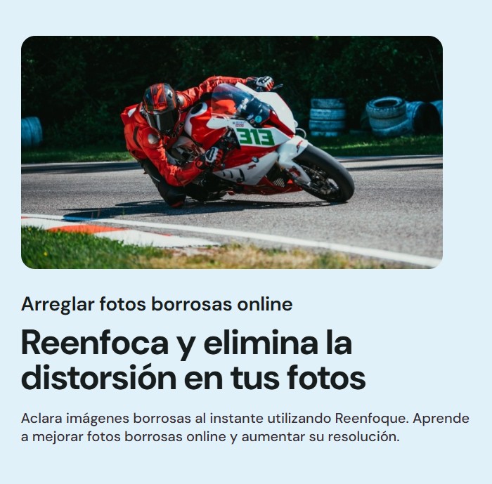 Página de bienvenida de la función Reenfoque de MyEdit