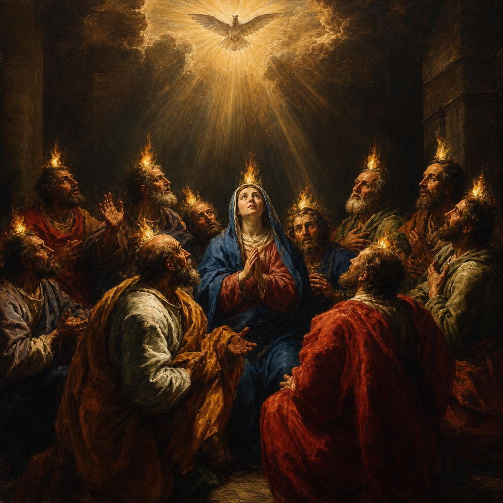 Imagen de Pentecostés generada con IA en MyEdit