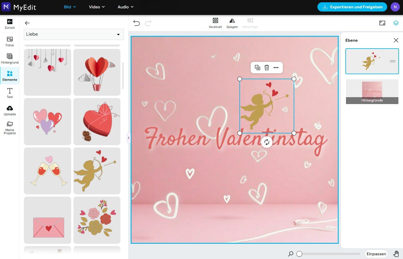MyEdit - Valentinstag-Sprüche gestalten