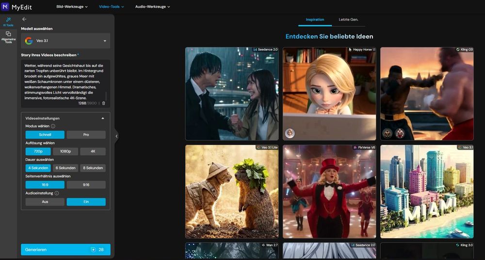 : Video-Prompt in MyEdit eingeben