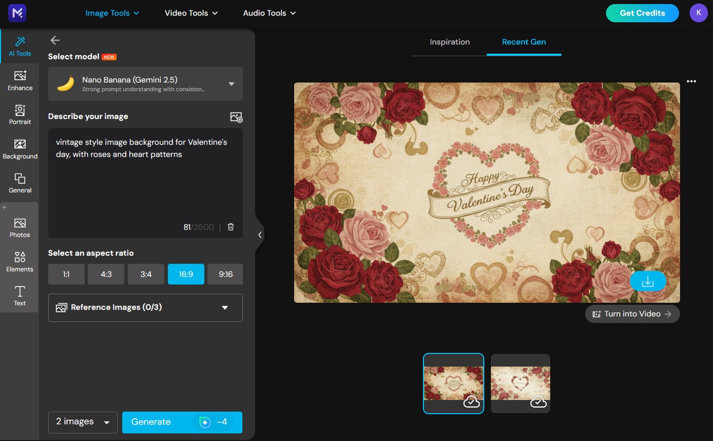 How to create Valentine’s Day image with MyEdit
