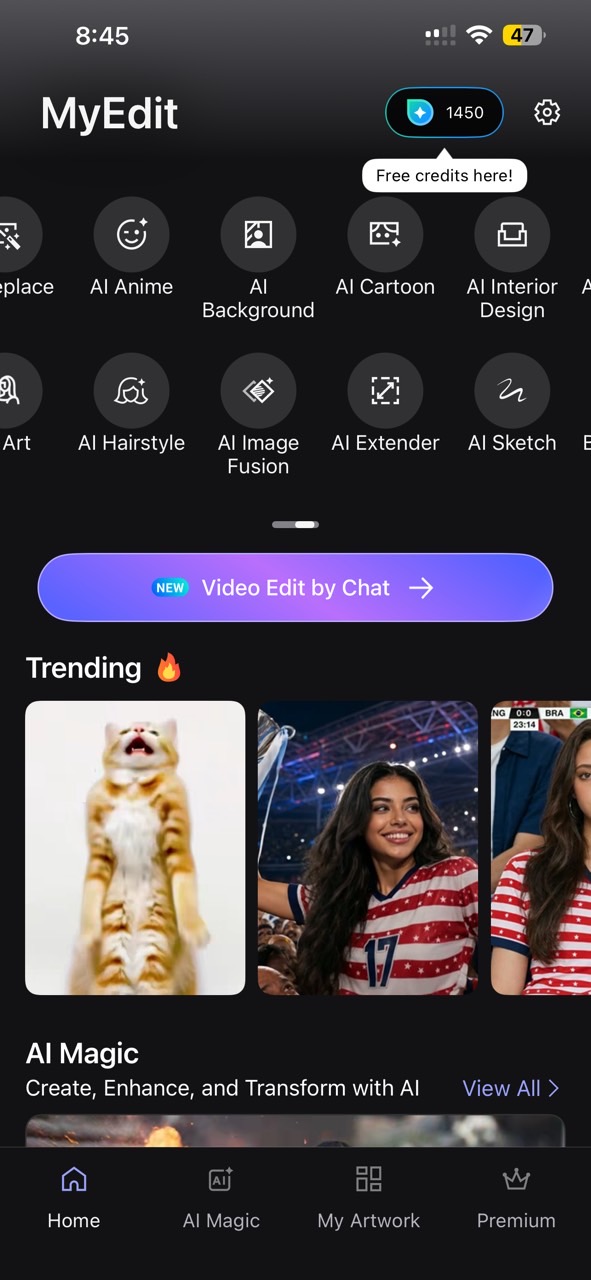 How to merge images with AI on mobile - Step 1