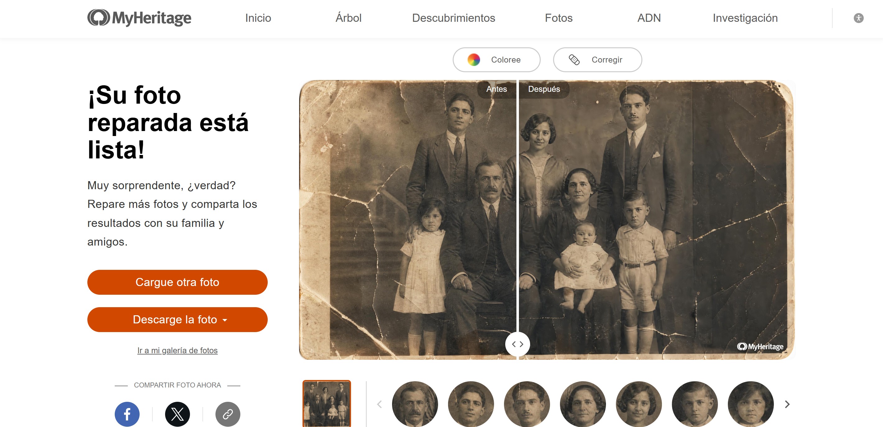 Screenshot de MyHeritage