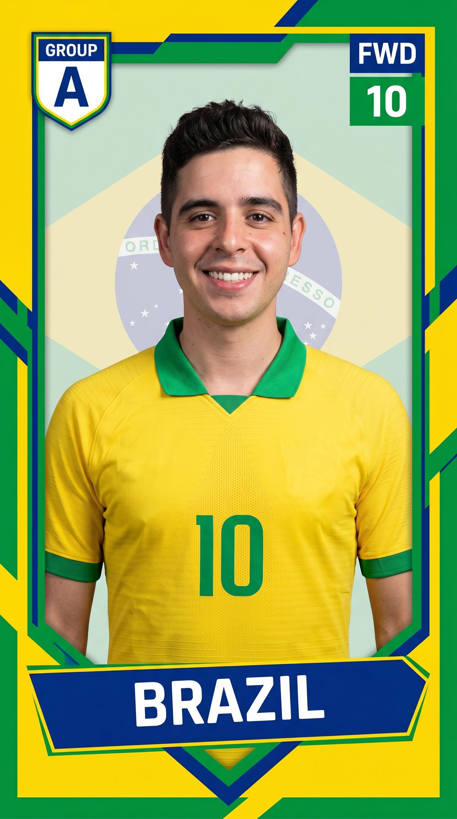 National team group stage world cup football card, AI generated