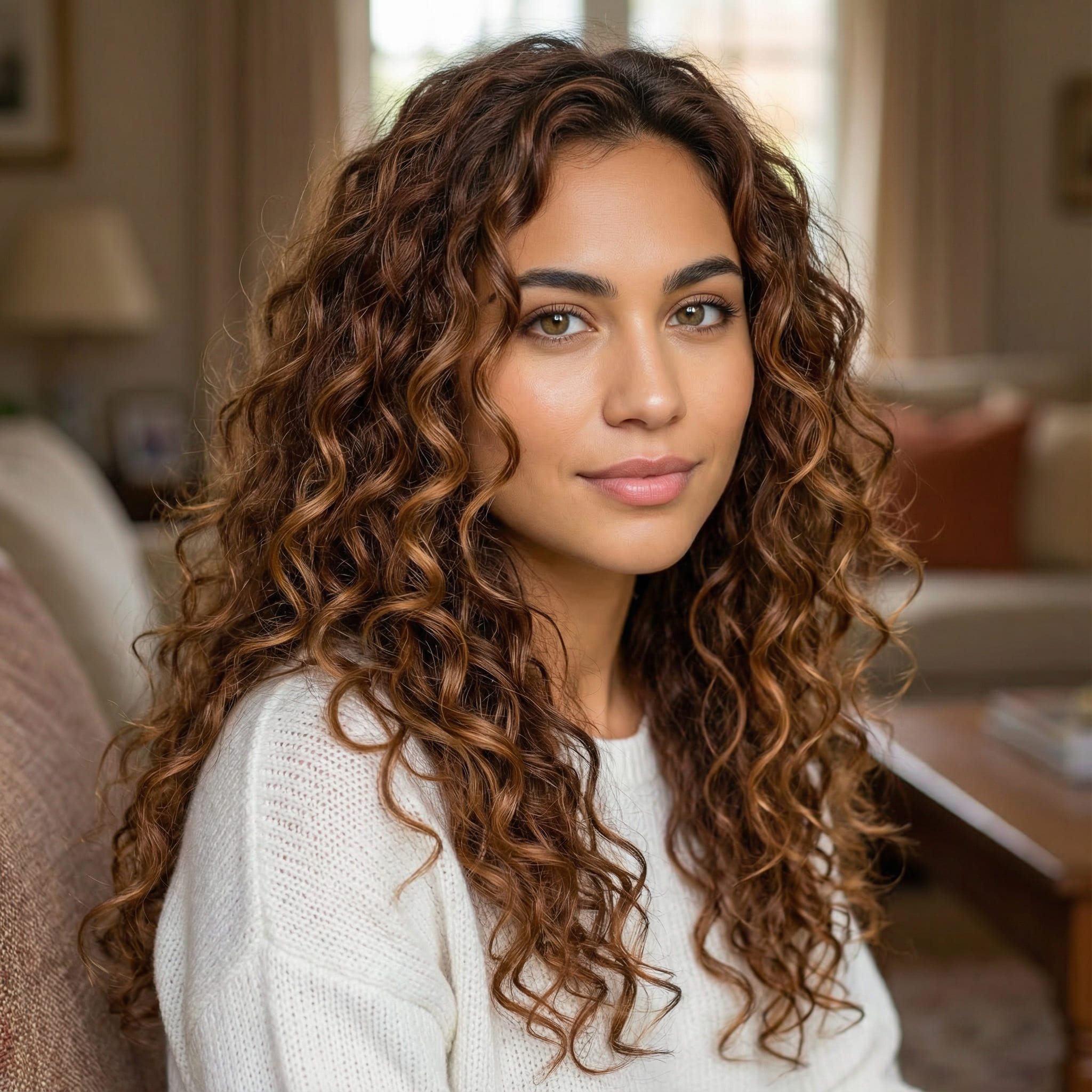 AI-generated natural curls hairstyle using Gemini AI