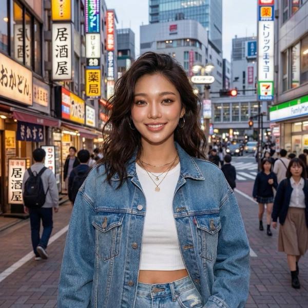 ナチュラルギャルスタイルのAI加工例（After）