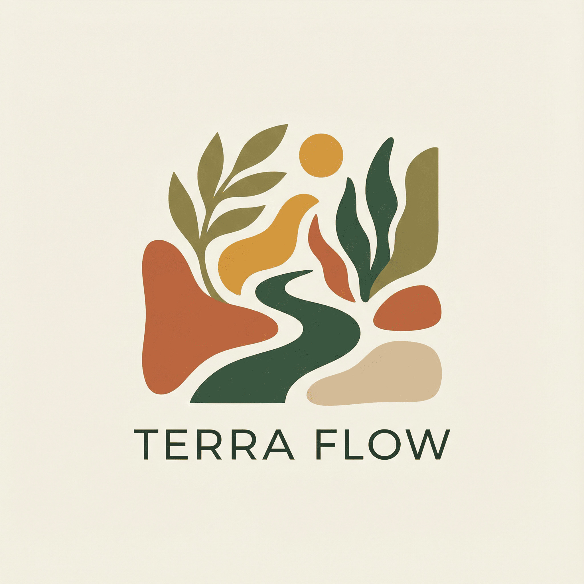 Nature-inspired abstract logo AI-generated design