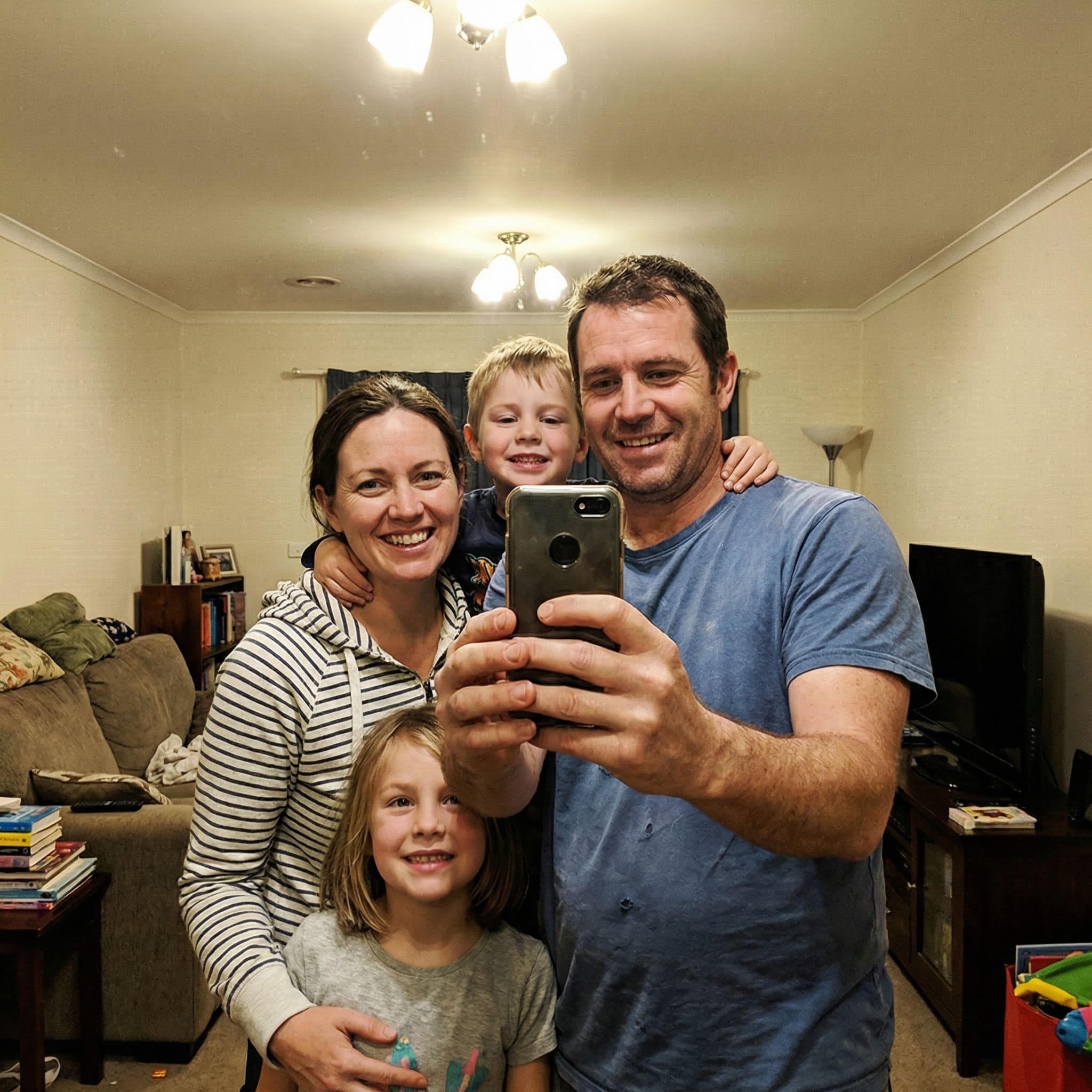 Original family photo before AI New Year transformation