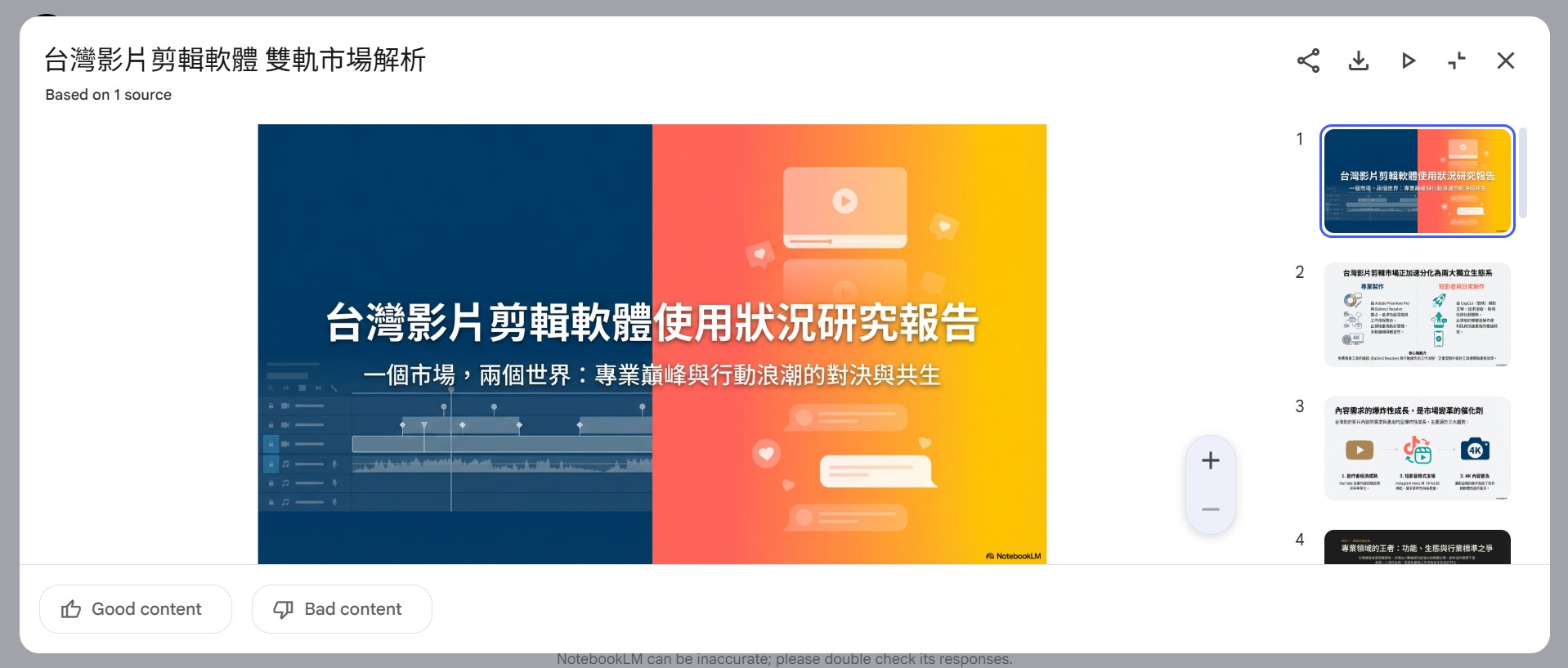免費AI簡報工具推薦 NotebookLM