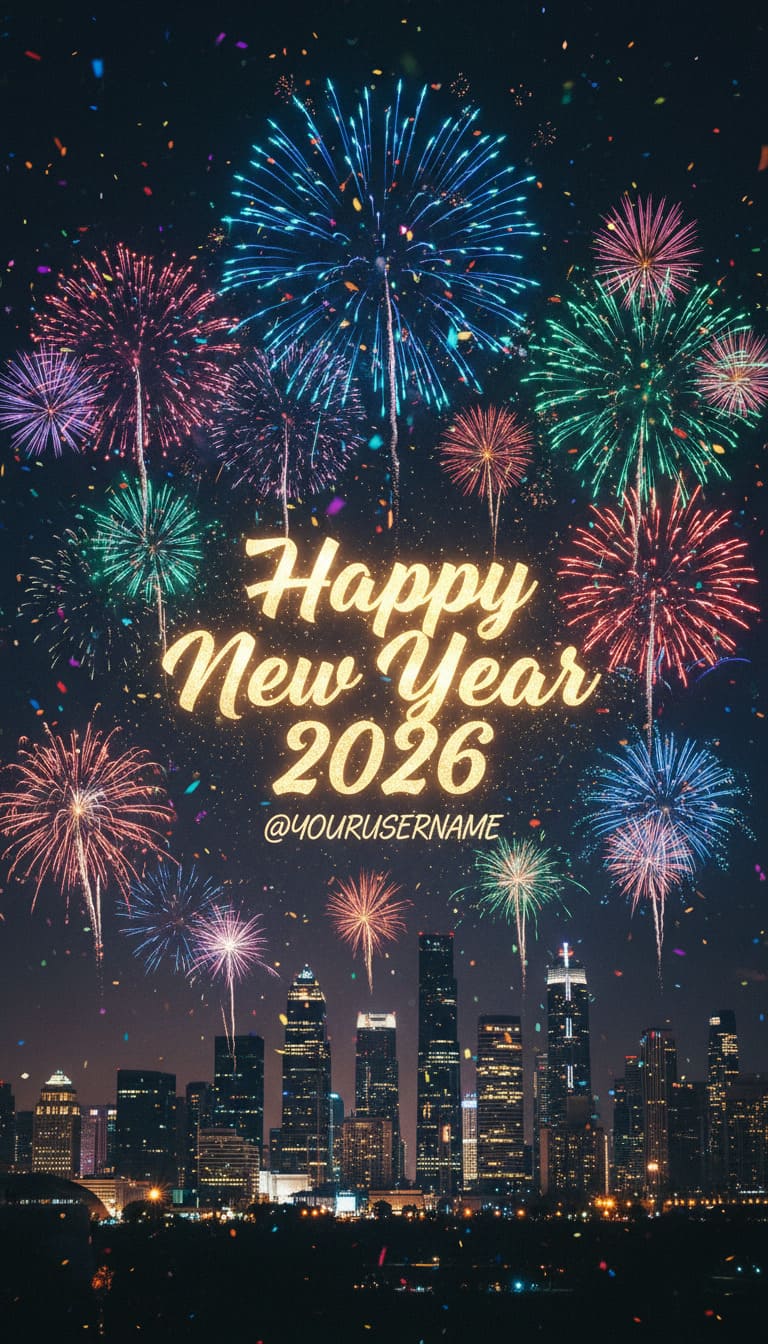 Happy New Year Instagram Post / Story Visual